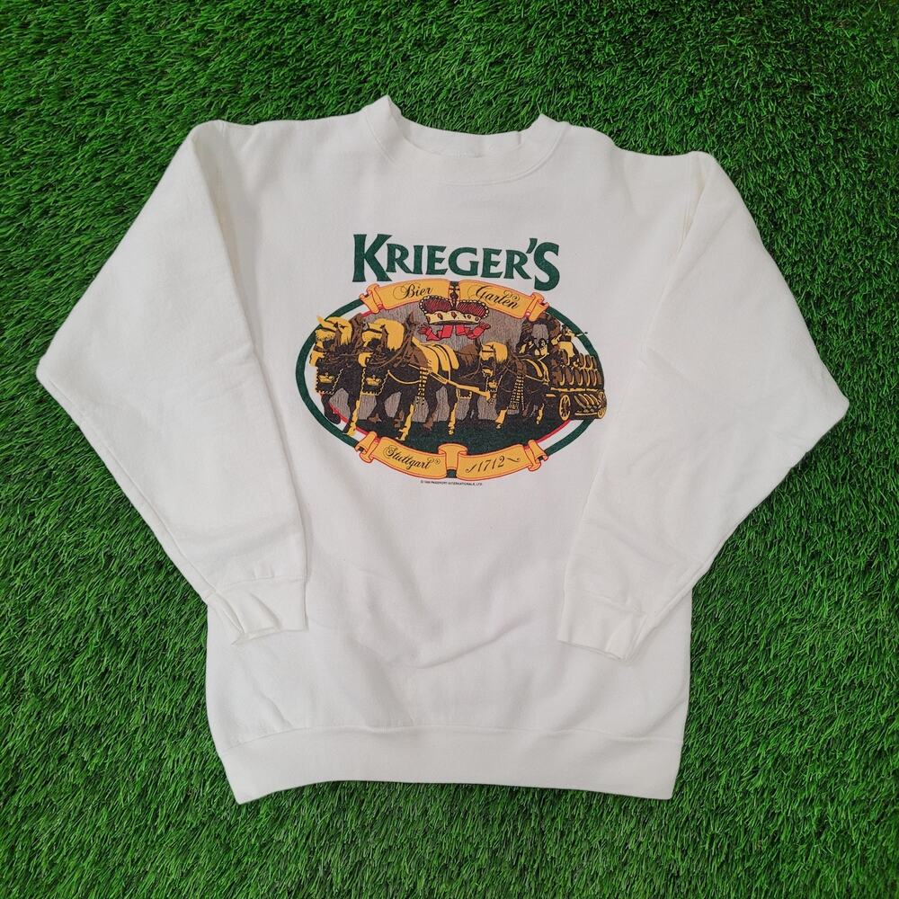Vintage 1989 Kriegers Deli Sweatshirt Women Medium 19x24 USA
